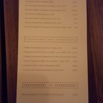 Aliment - Drink list - New American Near Me - San Francisco, California