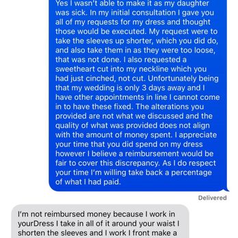 Sylvia’s  Alteration - My initial text to Sylvia - Sewing & Alterations Near Me - Murrieta, California
