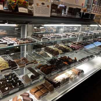 Chocglitz & Cream - a display case full of chocolates - Ice Cream & Frozen Yogurt Near Me - Albuquerque, New Mexico
