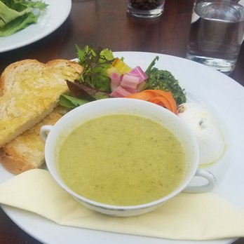 Glebe Gardens - Basil soup, mozzarella and nasturtium pesto with pickled veggies. - Cafes Near Me - Skibbereen, SO