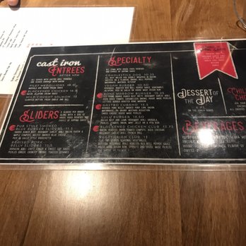 The Craft House - The back of menu - Gastropubs Near Me - Clovis, California