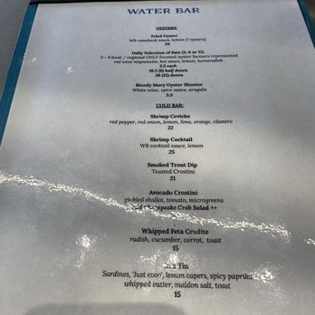 Water Bar - The menu - Cocktail Bars Near Me - Arlington, Virginia Water Bar - The menu - Cocktail Bars Near Me - Arlington, Virginia