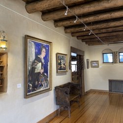 Taos Art Museum at Fechin House - Hand carved beams and furniture