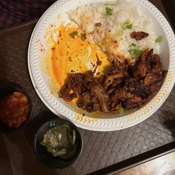 Fat Tiger Korean BBQ & More - Spicy Pork Entree. Delicious! - Asian Fusion Near Me - White Bluff, Tennessee