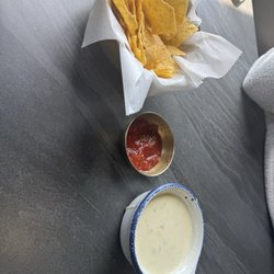 La Hacienda - Chips salsa and cheese dip