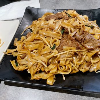 Enjoy Cafe 1 Plus1 - Beef rice noodles with soya sauce $16.95 incl iced drink 乾炒牛河 - Cafes Near Me - Richmond, British Columbia Enjoy Cafe 1 Plus1 - Beef rice noodles with soya sauce $16.95 incl iced drink 乾炒牛河 - Cafes Near Me - Richmond, British Columbia
