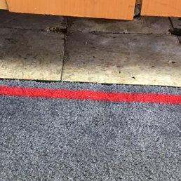 The floors under the drinking fountains The floors under the drinking fountains