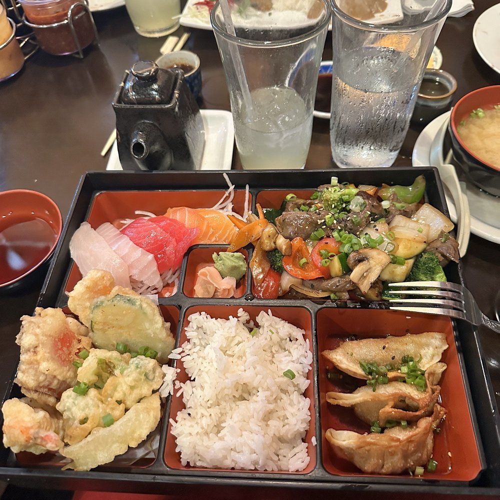 Yasuke Japanese Sushi - Bento box with steak as protein option. - Japanese Near Me - McAllen, Texas Yasuke Japanese Sushi - Bento box with steak as protein option. - Japanese Near Me - McAllen, Texas