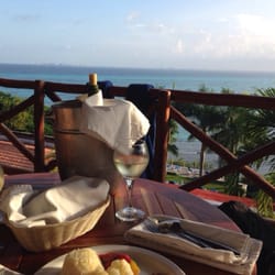 Hotel La Joya - Dinner on the balcony.