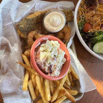 Gilligan's Seafood Restaurant - Beaufort - Fried fish & shrimp with fries - Seafood Near Me - Beaufort, South Carolina