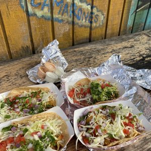 Photo of Oscars Mexican Seafood - San Diego, CA, United States. Battered Fish or Shrimp Taco, Taco Especial