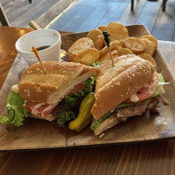 The Outpost - Steak Sandwich with Home Fries - American Near Me - Savannah, Tennessee