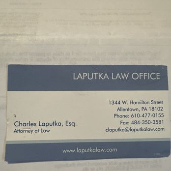 Laputka Law Office - Business card - Bankruptcy Law Near Me - Allentown, Pennsylvania Laputka Law Office - Business card - Bankruptcy Law Near Me - Allentown, Pennsylvania