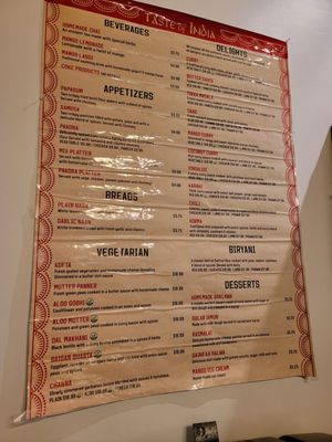 Photo of Taste of India - Mount Vernon, WA, US. Menu 1/2024