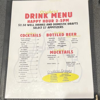 Baldwin Bowling Center - Strikers restaurant menu - Bowling Near Me - Baldwin, Michigan Baldwin Bowling Center - Strikers restaurant menu - Bowling Near Me - Baldwin, Michigan