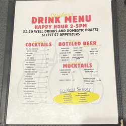 Baldwin Bowling Center - Strikers restaurant menu