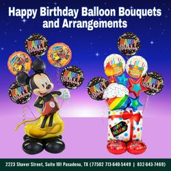 Viva Party - Happy Birthday Balloon Bouquets and Arrangements.