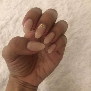 Diamond Nails - Excuse the weird hand pose, notice the prettiest shiny and thin glossy minimal nails. - Nail Salons Near Me - Philadelphia, Pennsylvania