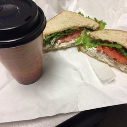 Shell Food Mart - Deluxe chicken salad sandwich with Intelligentsia House Blend coffee