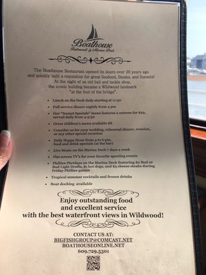Menu photo 5 Boathouse Restaurant Wildwood, NJ Menu photo 5 Boathouse Restaurant Wildwood, NJ