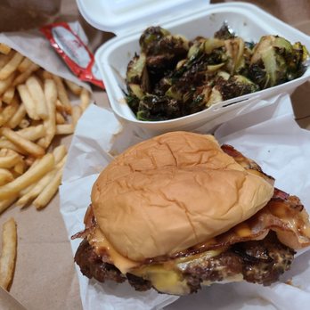 For The Win - Fries. Brussels sprouts. Bacon cheeseburger. - Burgers Near Me - Whittier, California For The Win - Fries. Brussels sprouts. Bacon cheeseburger. - Burgers Near Me - Whittier, California