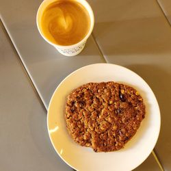 Ocean Beach Coffee and plants - Cortado & Oatmeal Cranberry Cookie