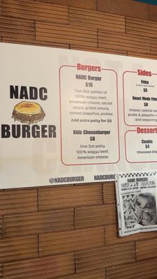Menu photo 1 NADC Burger Fort Worth, TX