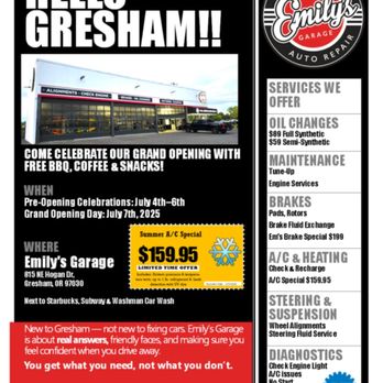 Emily's Garage - Auto Repair Near Me - Gresham, Oregon
