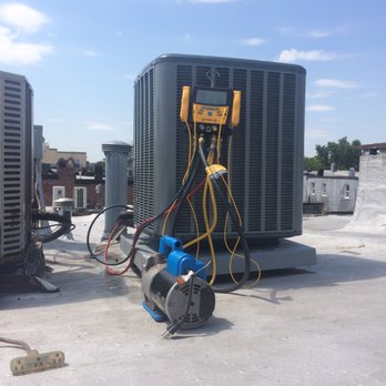 Supreme Service Today - 2 ton 16 seer outdoor AC unit on roof... - Heating & Air Conditioning/HVAC Near Me - Halethorpe, Maryland