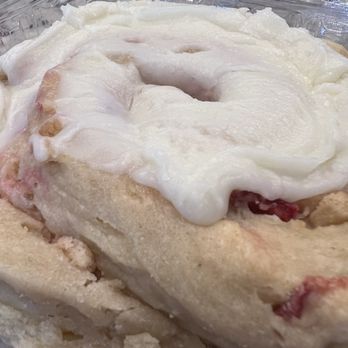 On The Bun - Strawberry cinnamon bun - Desserts Near Me - Columbia, Pennsylvania