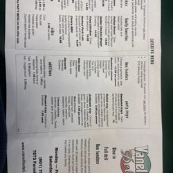 Catering menus
