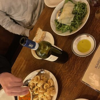 Scalino - FRIED CALAMARI & ARUGULA & PARMIGIANO SALAD - Italian Near Me - Brooklyn, New York
