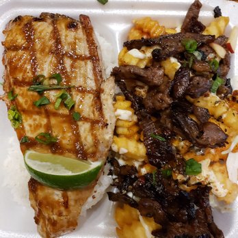 Beer Lab HI - Grilled Ahi with Misoyaki sauce and Kalbi Fries - Breweries Near Me - Aiea, Hawaii