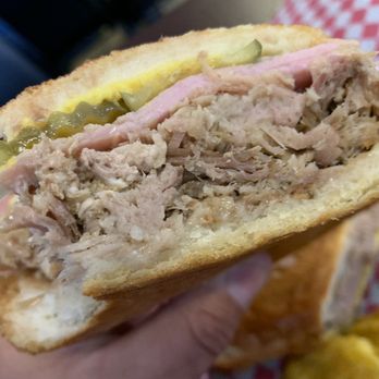 Maracas y Sabor - This thing weighed as much as a 5 pound brick . And it was only one half. Cuban Sandwich - Sandwiches Near Me - El Paso, Texas Maracas y Sabor - This thing weighed as much as a 5 pound brick . And it was only one half. Cuban Sandwich - Sandwiches Near Me - El Paso, Texas