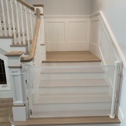 Play It Safe Baby Proofing - the gate blends right in... and no drilling in the post!