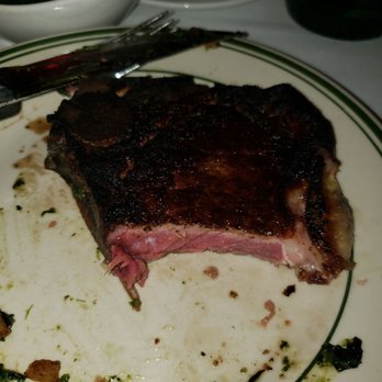 Benjamin Steakhouse - Look at just how burnt that rare steak is... Thankfully they sent me home with another one that looked less burnt - Steakhouses Near Me - White Plains, New York