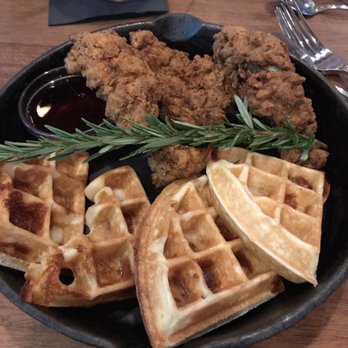 Local Kitchen - Brux Chicken & Waffle (boneless chicken breast strips) $12.95 - Cocktail Bars Near Me - Torrance, California Local Kitchen - Brux Chicken & Waffle (boneless chicken breast strips) $12.95 - Cocktail Bars Near Me - Torrance, California