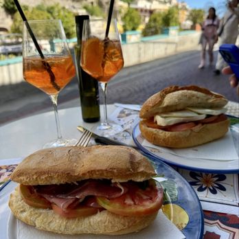 Elisir di Positano - Panini and aperol spritz - Italian Near Me - Positano, SA