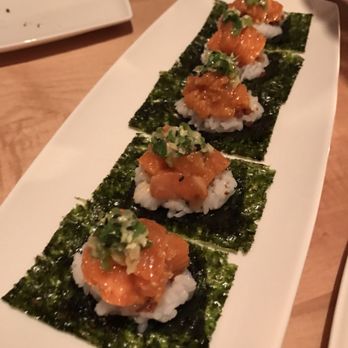 Soos - Spicy salmon sashimi on nori - Malaysian Near Me - Toronto, Ontario Soos - Spicy salmon sashimi on nori - Malaysian Near Me - Toronto, Ontario