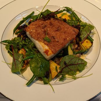 Spruce - Almond crusted halibut - American Near Me - San Francisco, California Spruce - Almond crusted halibut - American Near Me - San Francisco, California