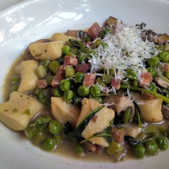 The Hamilton - Potato Gnocci: English peas, asparagus, cremini mushrooms, baby kale, lemon confit, pancetta broth, Pecorino Romano. Delish. - Seafood Near Me - Washington, DC, District of Columbia The Hamilton - Potato Gnocci: English peas, asparagus, cremini mushrooms, baby kale, lemon confit, pancetta broth, Pecorino Romano. Delish. - Seafood Near Me - Washington, DC, District of Columbia