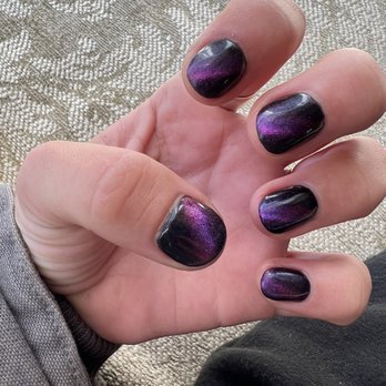 Ivy's Nails - magnetic cat eye polish for halloween! had to cut my nails short for a pottery class - Nail Salons Near Me - Menlo Park, California Ivy's Nails - magnetic cat eye polish for halloween! had to cut my nails short for a pottery class - Nail Salons Near Me - Menlo Park, California