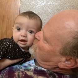 Doula it UR way - My husband loving our grand baby Violet!