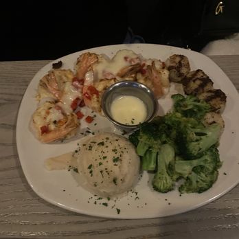 Bonefish Grill - Grilled Scallops & Shrimp with Garlic Whipped Potatoes and Broccoli - Seafood Near Me - Rockville Centre, New York Bonefish Grill - Grilled Scallops & Shrimp with Garlic Whipped Potatoes and Broccoli - Seafood Near Me - Rockville Centre, New York