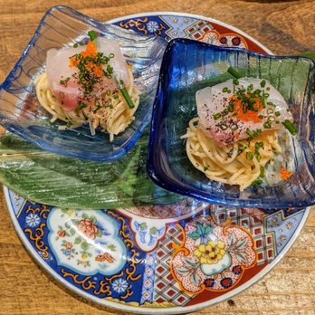 Kiraku - One bite Capellini Noodles - Tapas/Small Plates Near Me - Berkeley, California Kiraku - One bite Capellini Noodles - Tapas/Small Plates Near Me - Berkeley, California