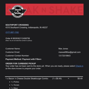 Steak ’n Shake - Ordered before the midnight closing time posted on the door and the 10:00 closing time the manager mentioned. - Fast Food Near Me - Indianapolis, Indiana