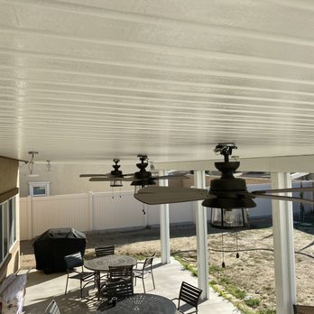 Southern California Patios - Ceiling fans / lights not installed properly - Patio Coverings Near Me - Corona, California Southern California Patios - Ceiling fans / lights not installed properly - Patio Coverings Near Me - Corona, California
