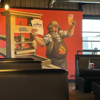 Food & Fire BBQ-Taphouse - Inside corner wall - Barbeque Near Me - Moosic, Pennsylvania
