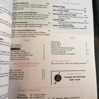 Arrow Coffee Company - Cocktail menu page 2 and weekly specials - Coffee & Tea Near Me - Manhattan, Kansas