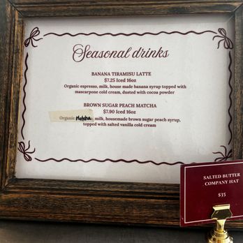 Salted Butter - Seasonal drink specials. - Desserts Near Me - Pasadena, California Salted Butter - Seasonal drink specials. - Desserts Near Me - Pasadena, California